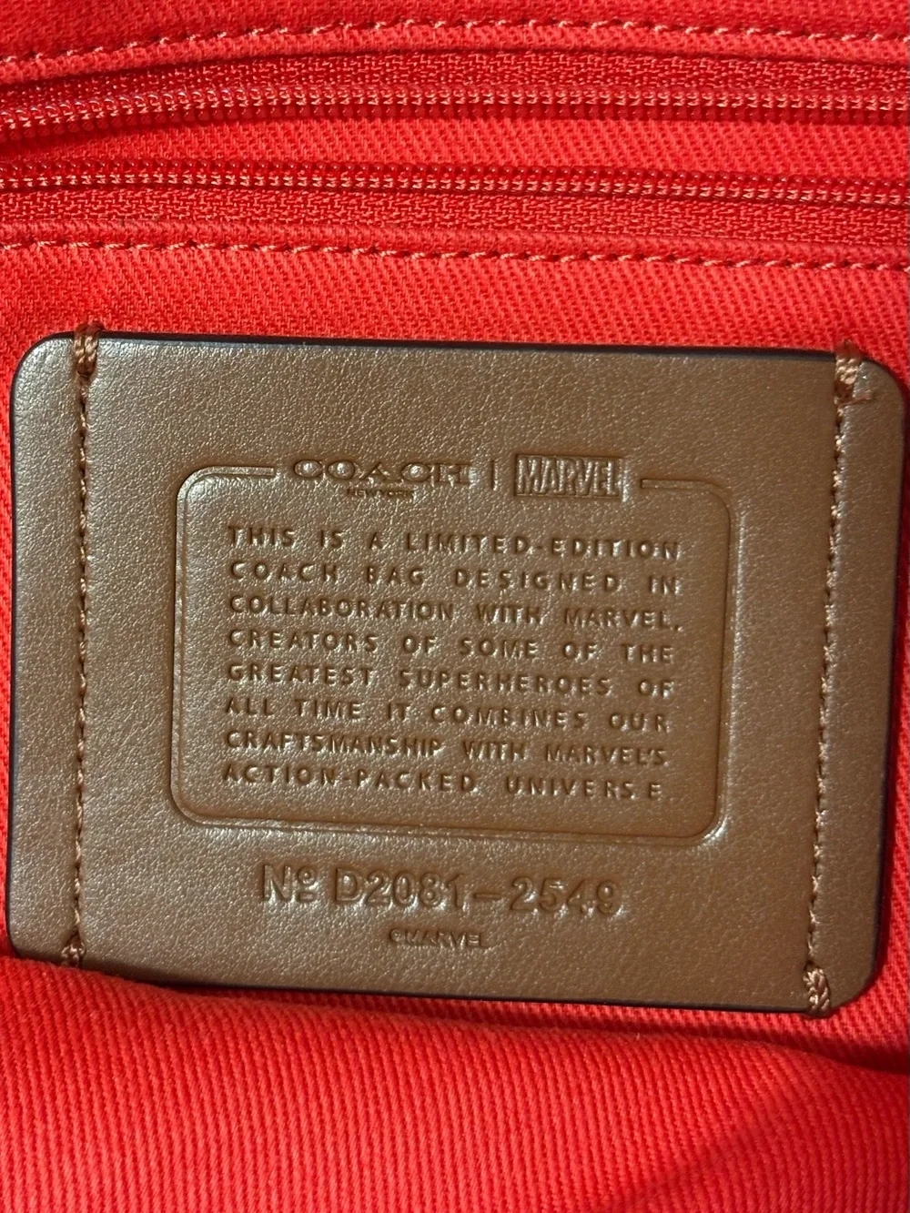 COACH x MARVEL limited edition SPIDERMAN handle tote! - Picture 7 of 7